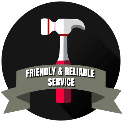 friendly service badge